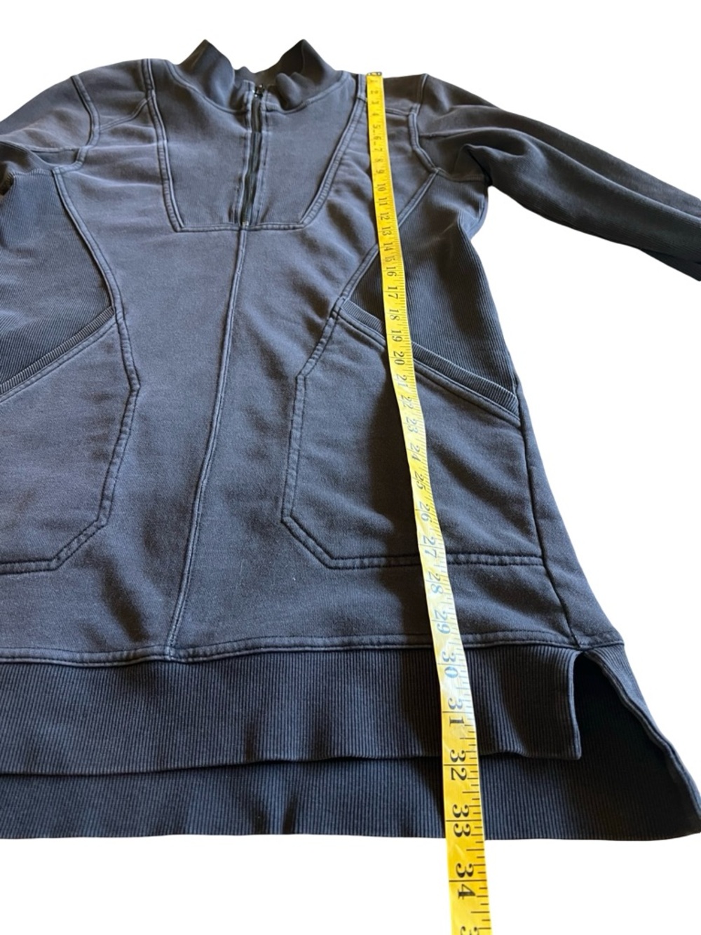 Daily Practice Anthropologie Meru Sweatshirt Mini Dress Washed-Black Sz S Cozy - Picture 8 of 11